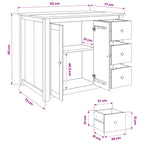 Carro de Cocina PANAMA 2 pcs Cera de Miel 112 x 77 x 90 cm