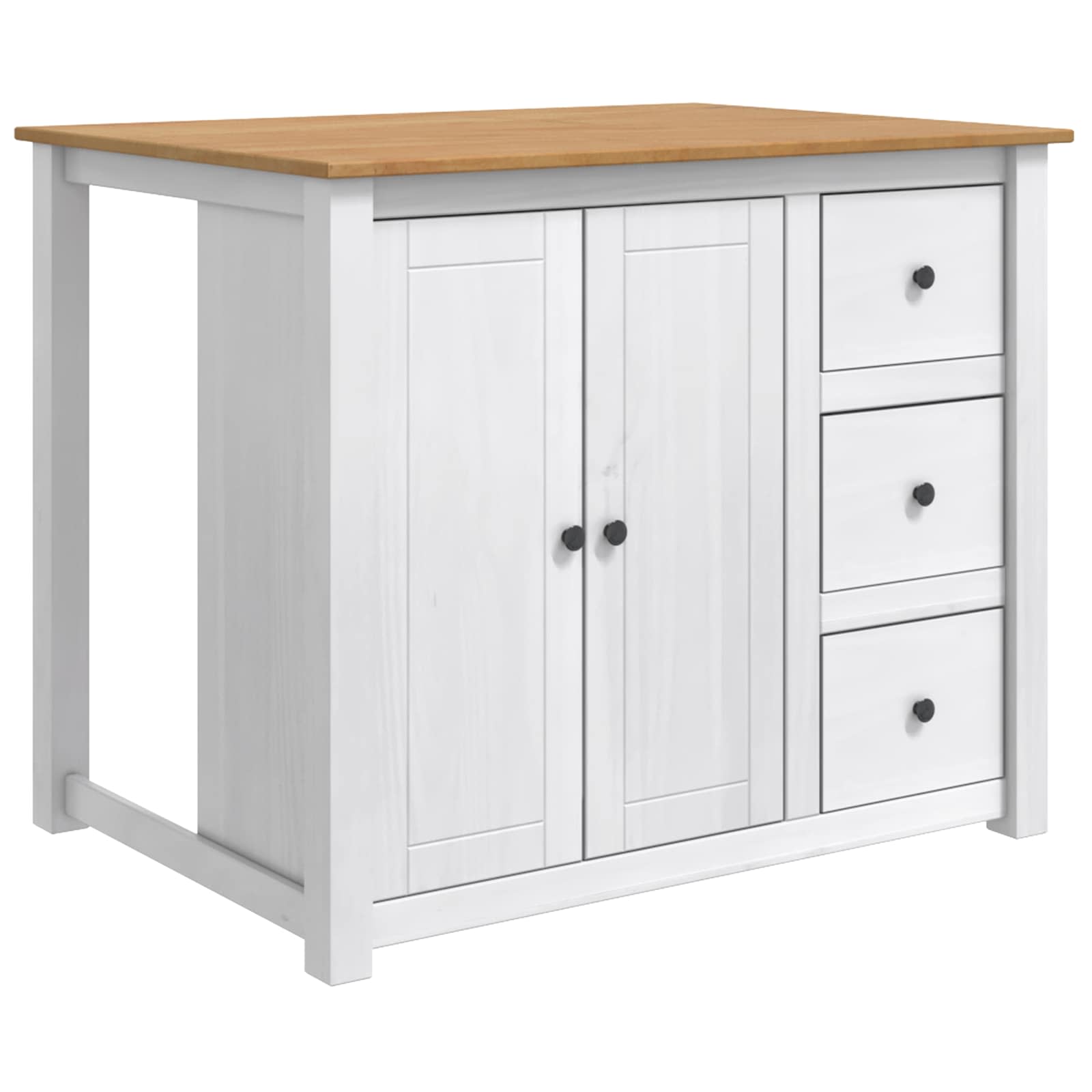 Carro de Cocina PANAMA 2 pcs Cera de Miel 112 x 77 x 90 cm