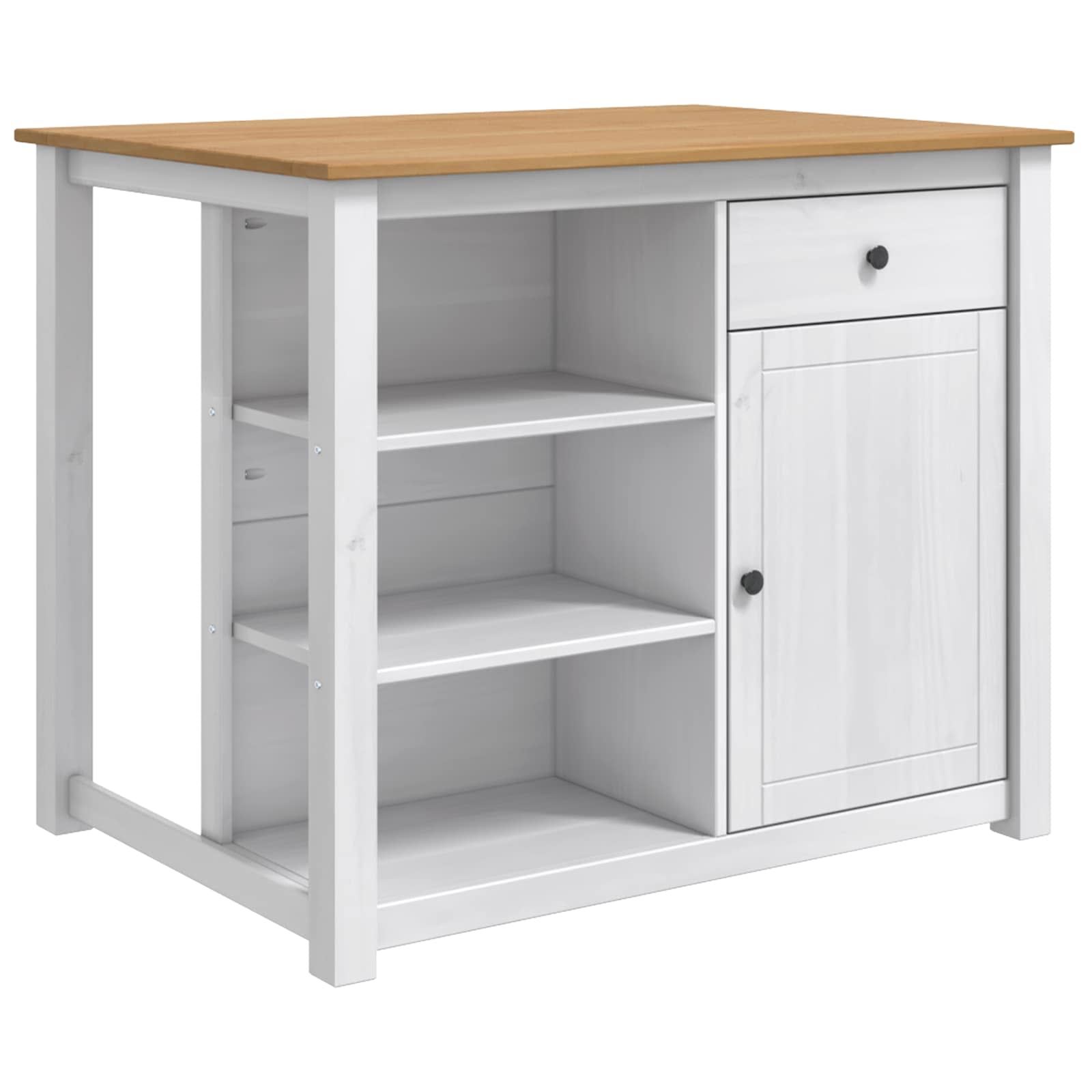 Carro de Cocina PANAMA 2 pcs Cera de Miel 112 x 77 x 90 cm