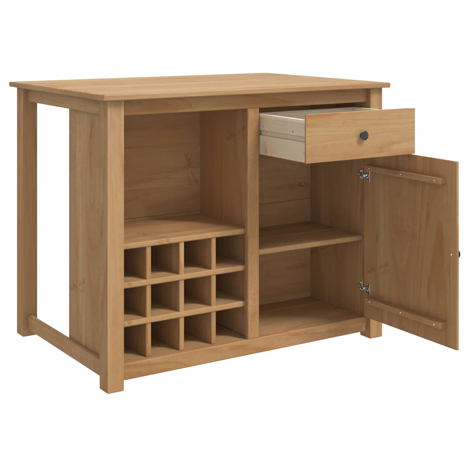 Carro de Cocina PANAMA 2 pcs Cera de Miel 112 x 77 x 90 cm