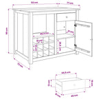 Carro de Cocina PANAMA 2 pcs Cera de Miel 112 x 77 x 90 cm