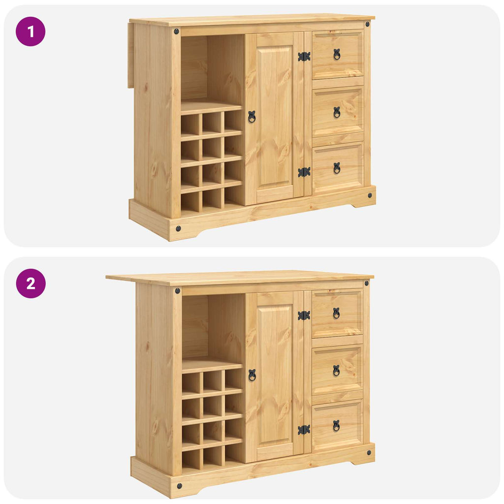 Almacenamiento de cocina 2 pcs Cera de Miel Pino macizo