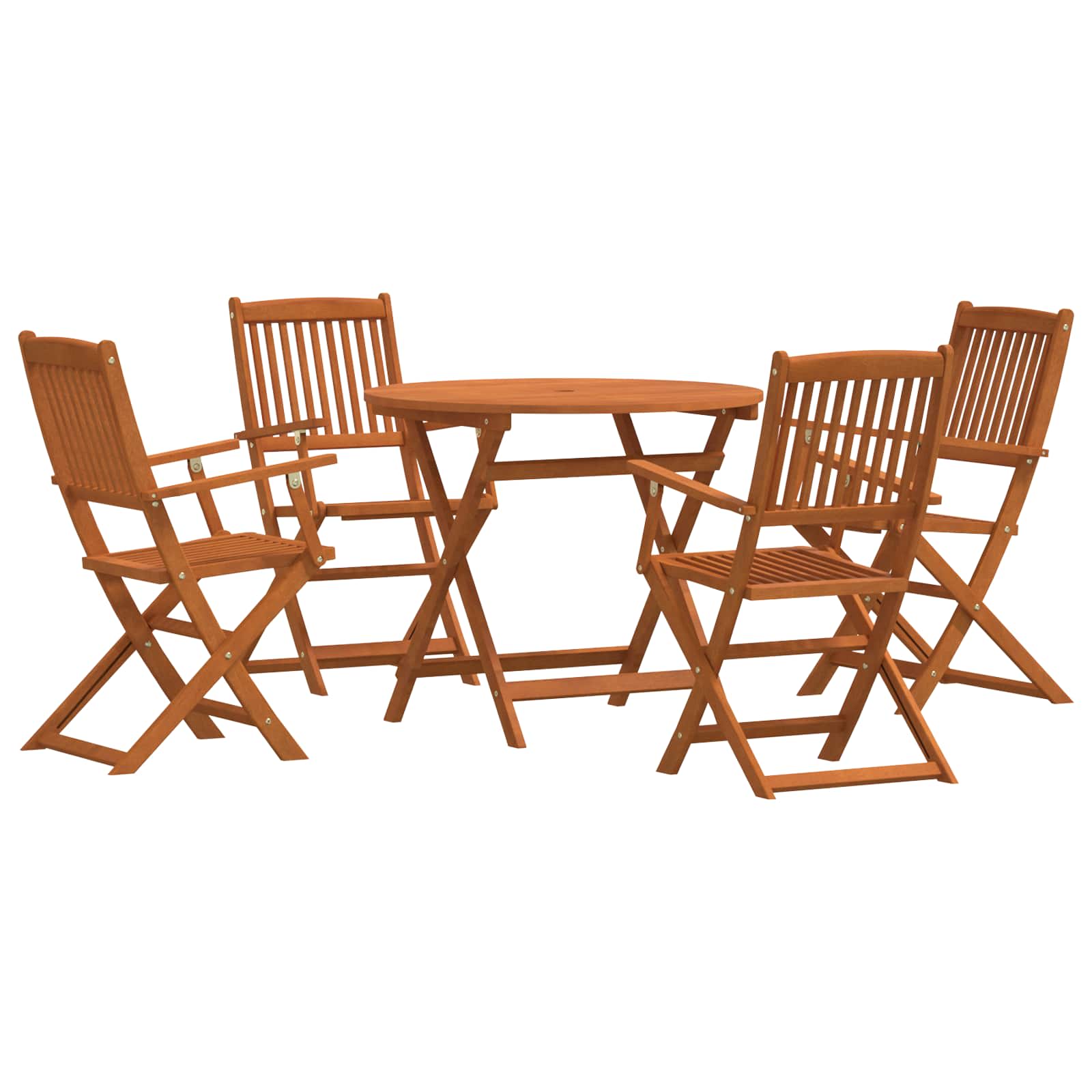 Juego de muebles de exterior 5 pcs Natural