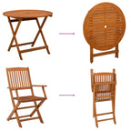 Juego de muebles de exterior 5 pcs Natural