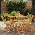 Sillas de jardín plegables 6 pcs Natural 40 x 53 x 80 cm