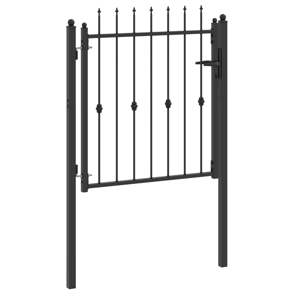 Puerta de cerca HORST 100 x 100 cm Metal Negro Con cerradura