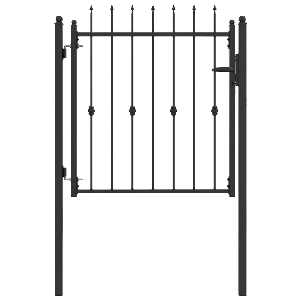 Puerta de cerca HORST 100 x 100 cm Metal Negro Con cerradura