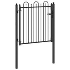 Puerta de cerca HORST 100 x 100 cm Metal Negro Con cerradura