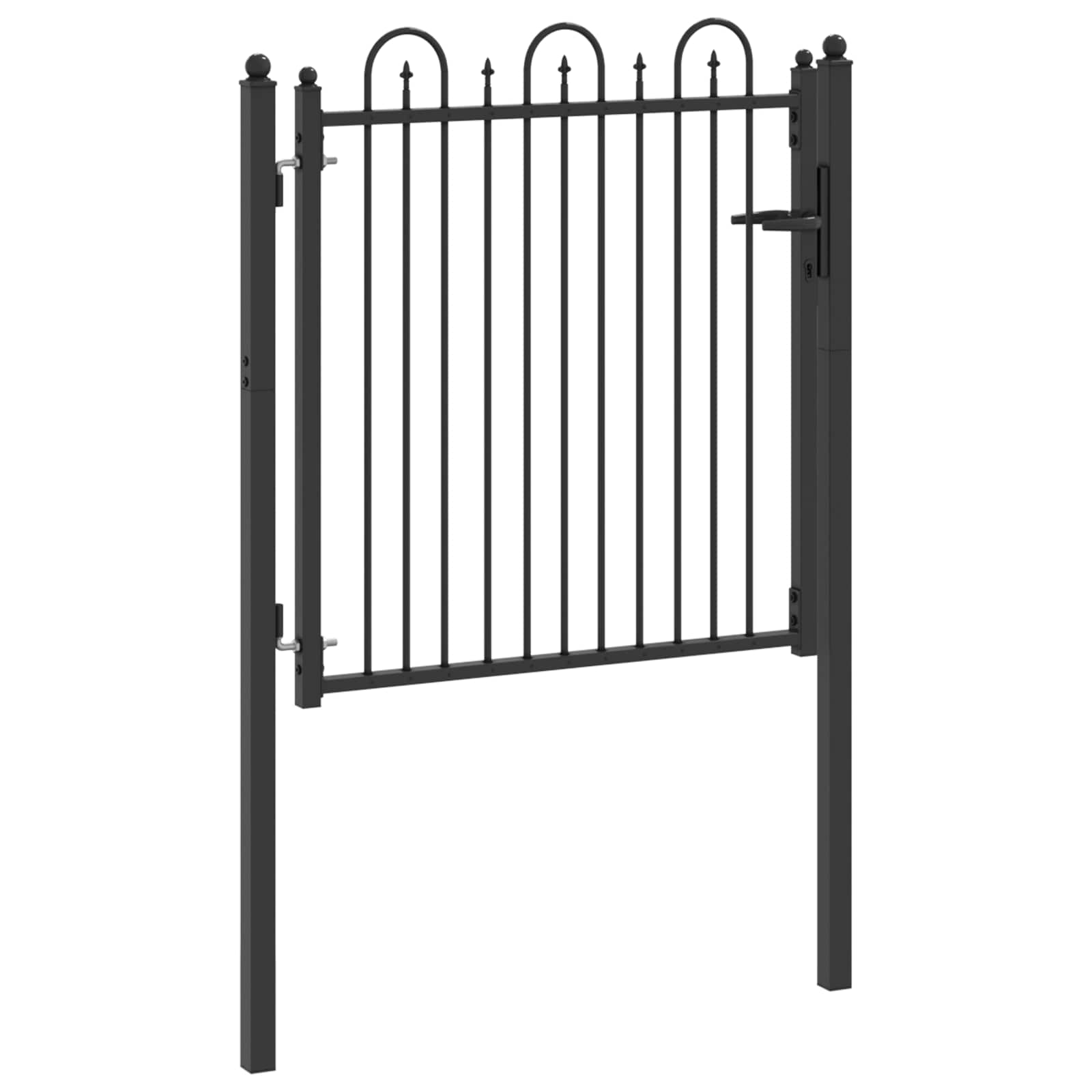 Puerta de cerca HORST 100 x 100 cm Metal Negro Con cerradura