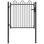 Puerta de cerca HORST 100 x 100 cm Metal Negro Con cerradura