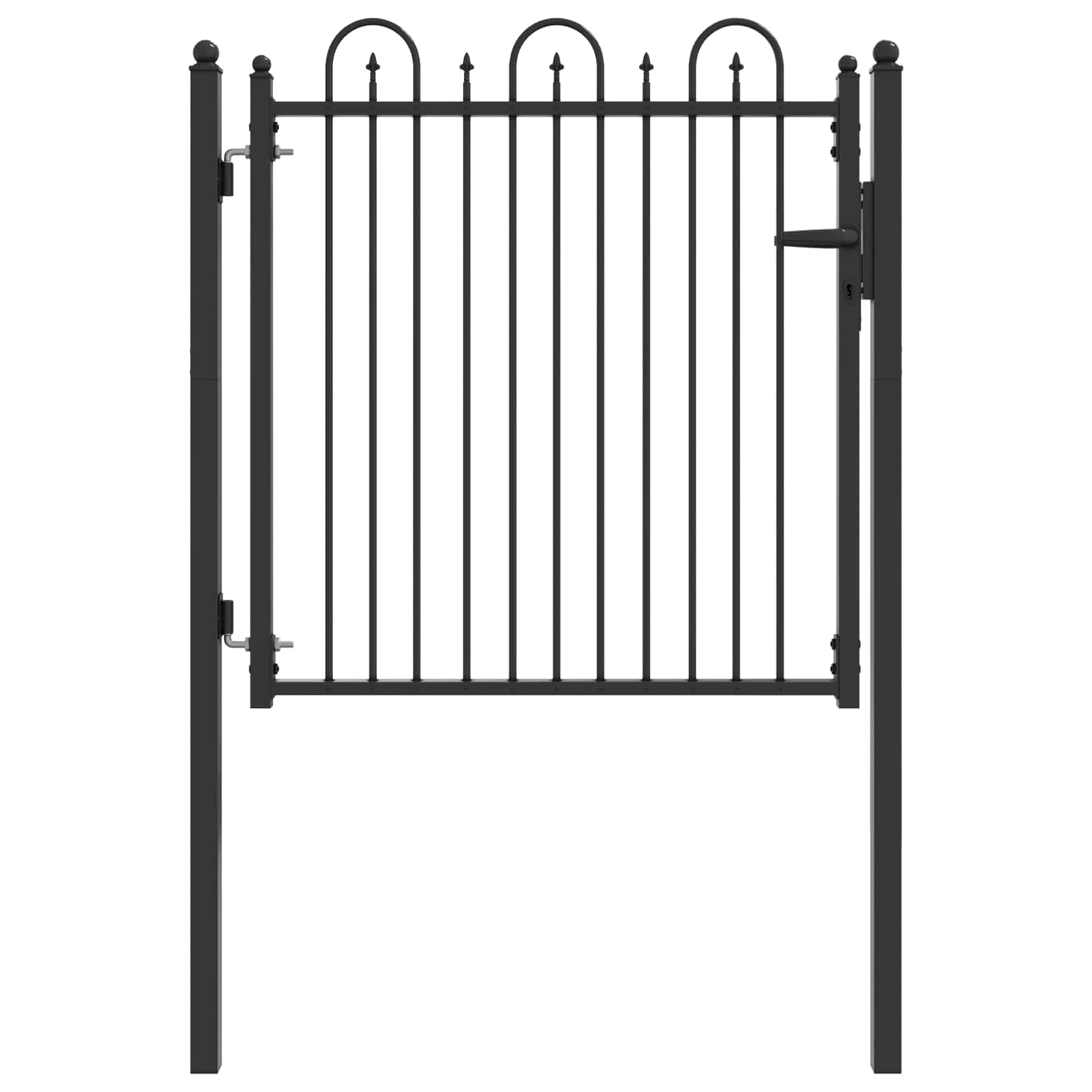 Puerta de cerca HORST 100 x 100 cm Metal Negro Con cerradura