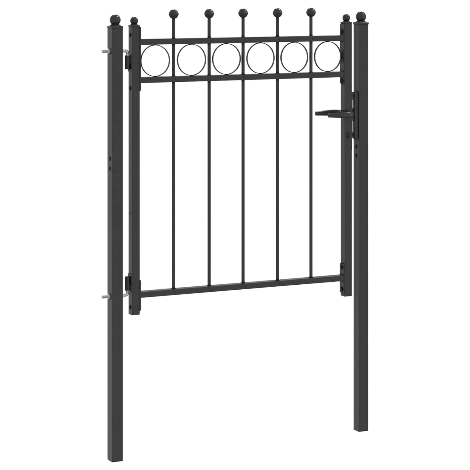 Puerta de cerca HORST 100 x 100 cm Metal Negro Con cerradura