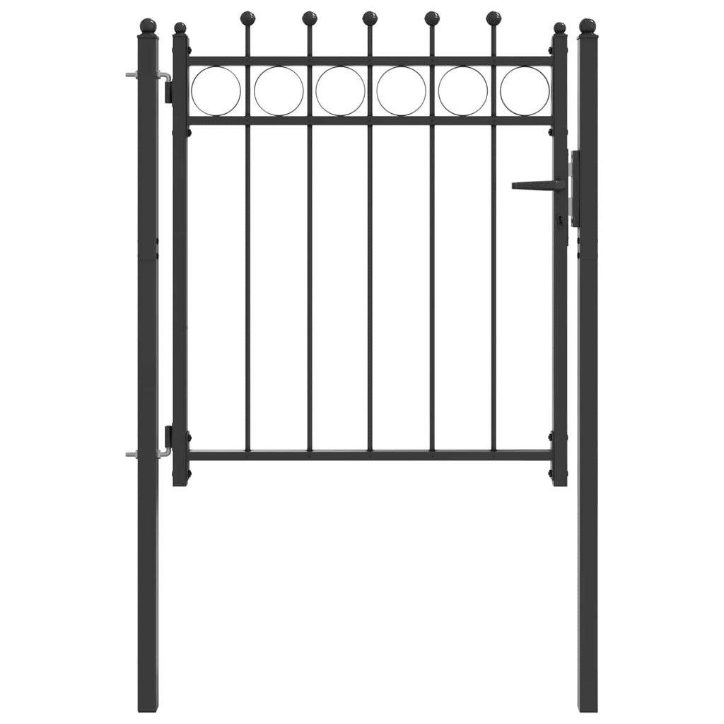 Puerta de cerca HORST 100 x 100 cm Metal Negro Con cerradura