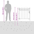 Puerta de cerca HORST 100 x 100 cm Metal Negro Con cerradura