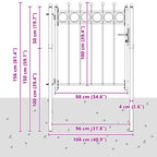 Puerta de cerca HORST 100 x 100 cm Metal Negro Con cerradura