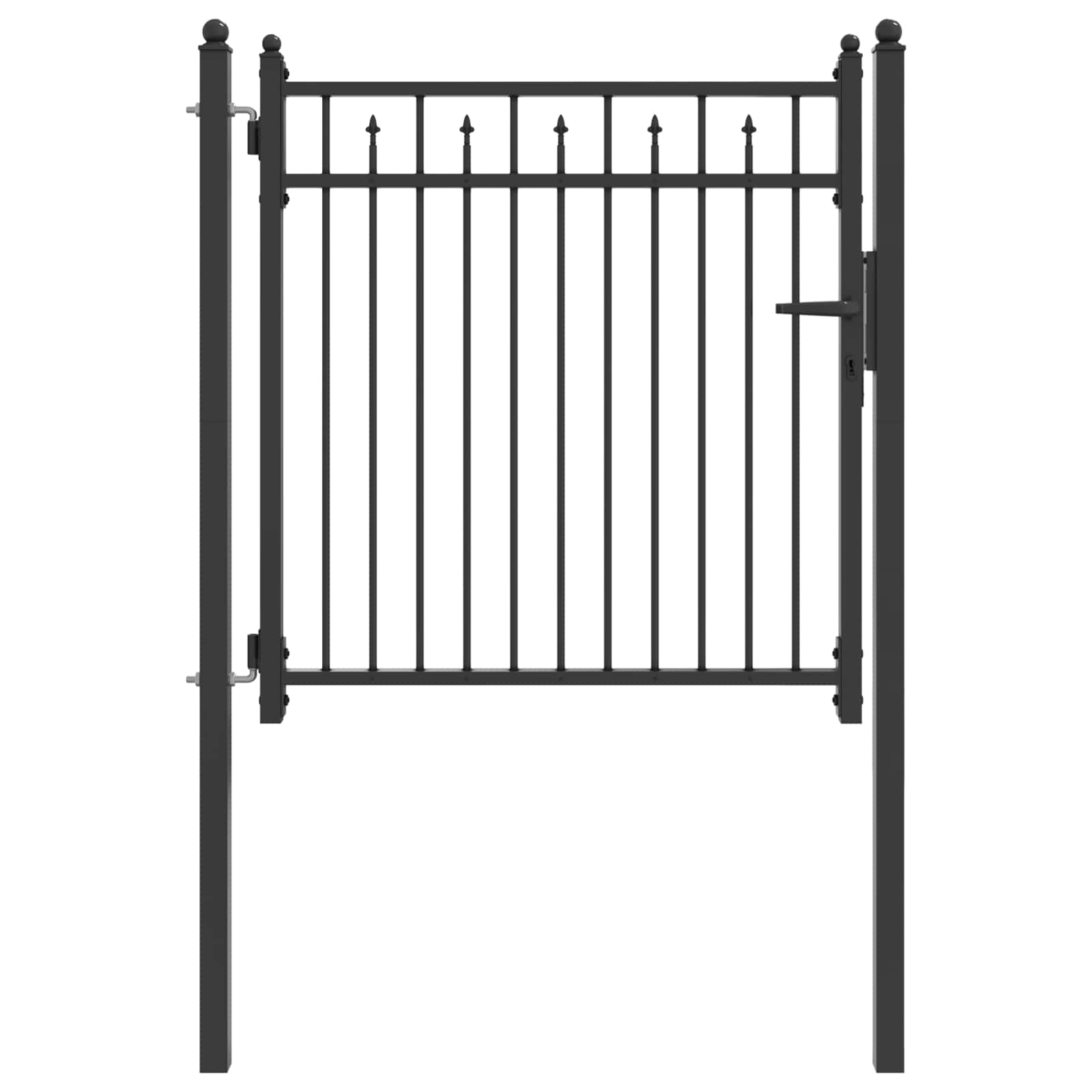 Puerta de cerca HORST 100 x 100 cm Metal Negro Con cerradura