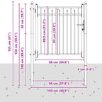 Puerta de cerca HORST 100 x 100 cm Metal Negro Con cerradura