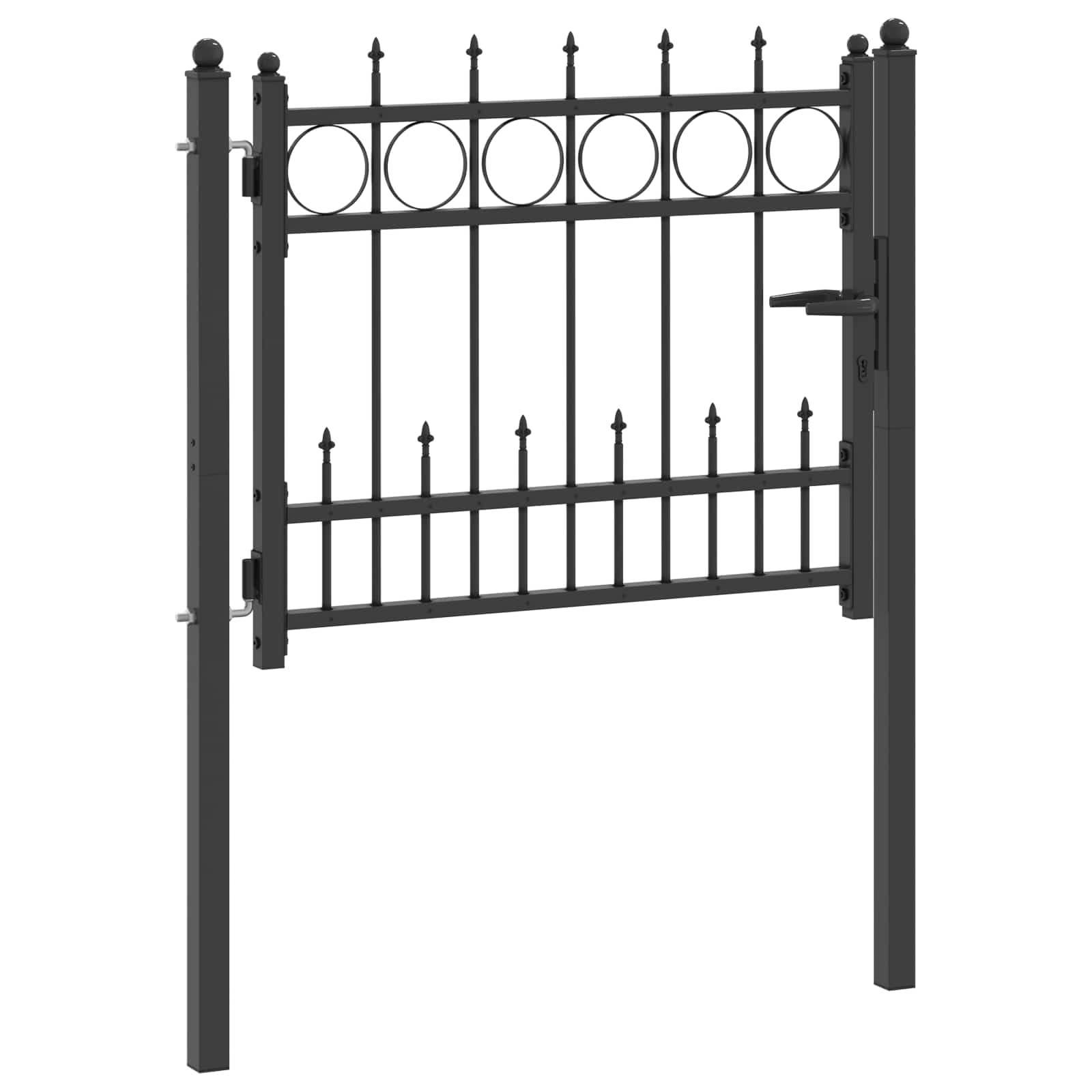 Puerta de cerca HORST 100 x 75 cm Metal Negro Con cerradura