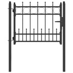 Puerta de cerca HORST 100 x 75 cm Metal Negro Con cerradura
