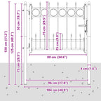 Puerta de cerca HORST 100 x 75 cm Metal Negro Con cerradura