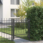 Puerta de cerca HORST 100 x 75 cm Metal Negro Con cerradura