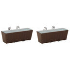 Barandilla 2 pcs 50 x 17 x 17 cm Metal