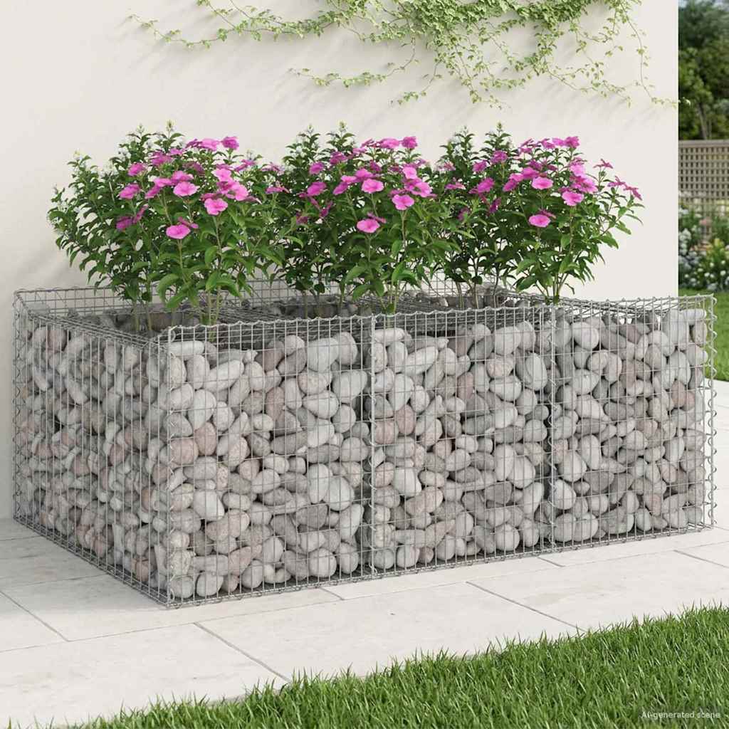 2 Pcs Gabion Raised Bed Silver