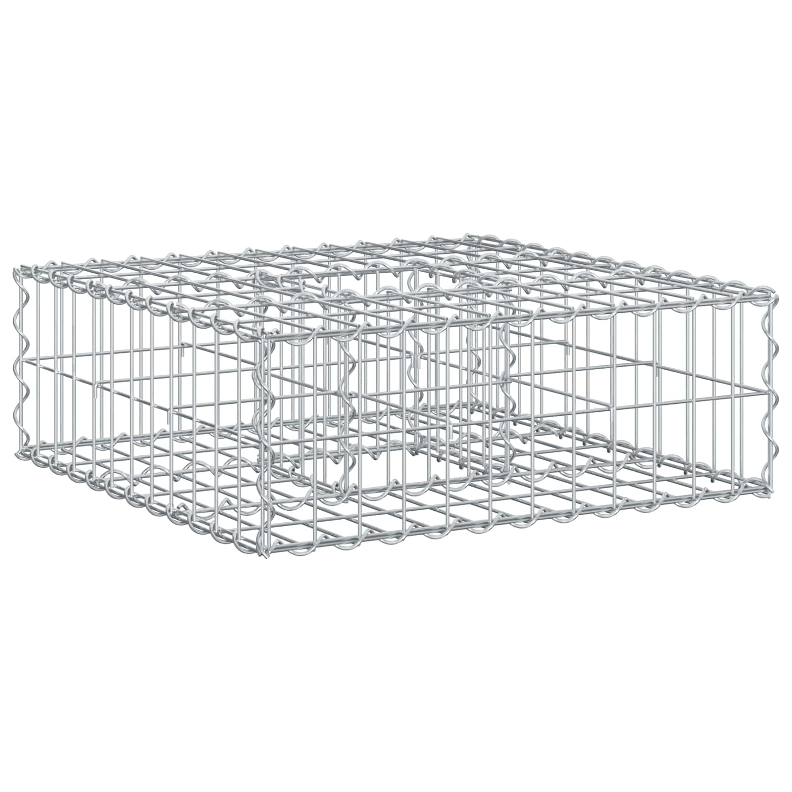 Cama elevada de gavión Plateado