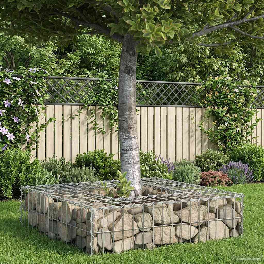Raised gabion bed Silver