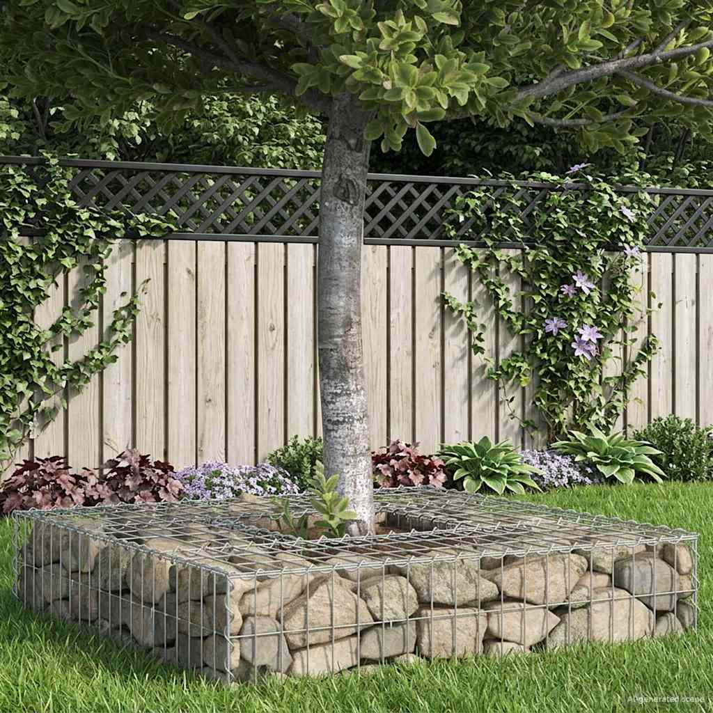 Raised gabion bed Silver