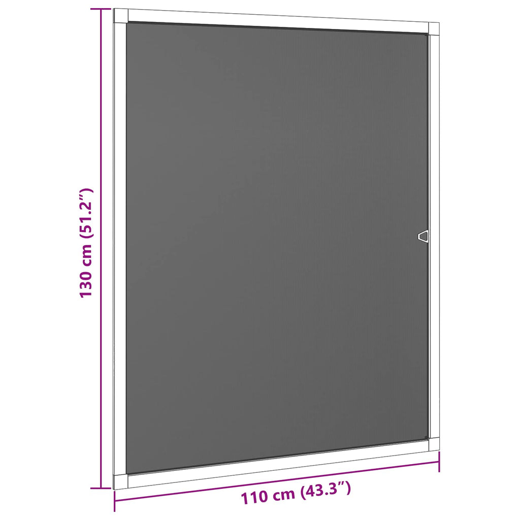 Mosquitera para ventanas Antracita 110 x 130 cm