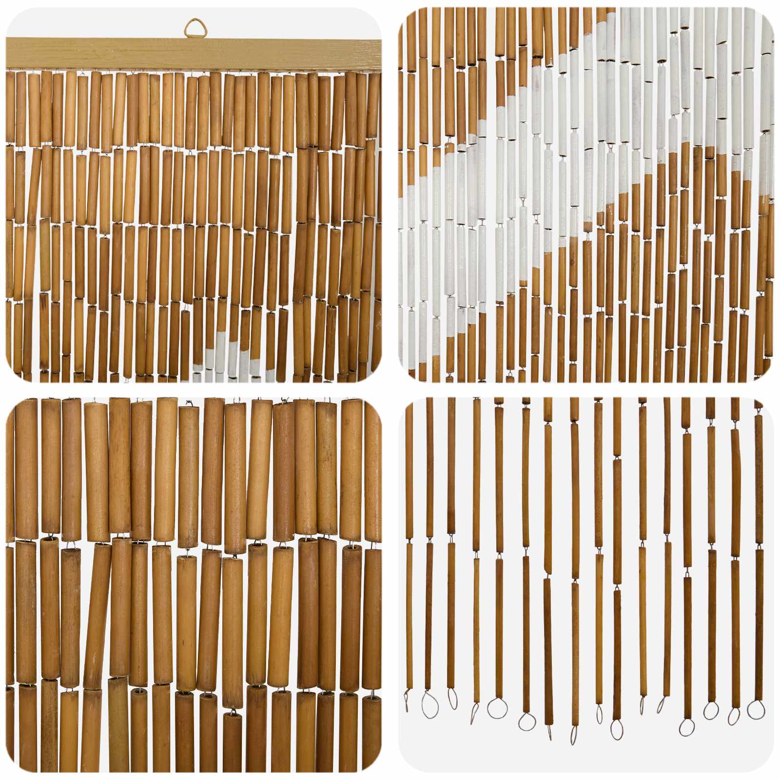 Cortina de Puerta Insectos Multicolor 200 x 100 cm Bambú