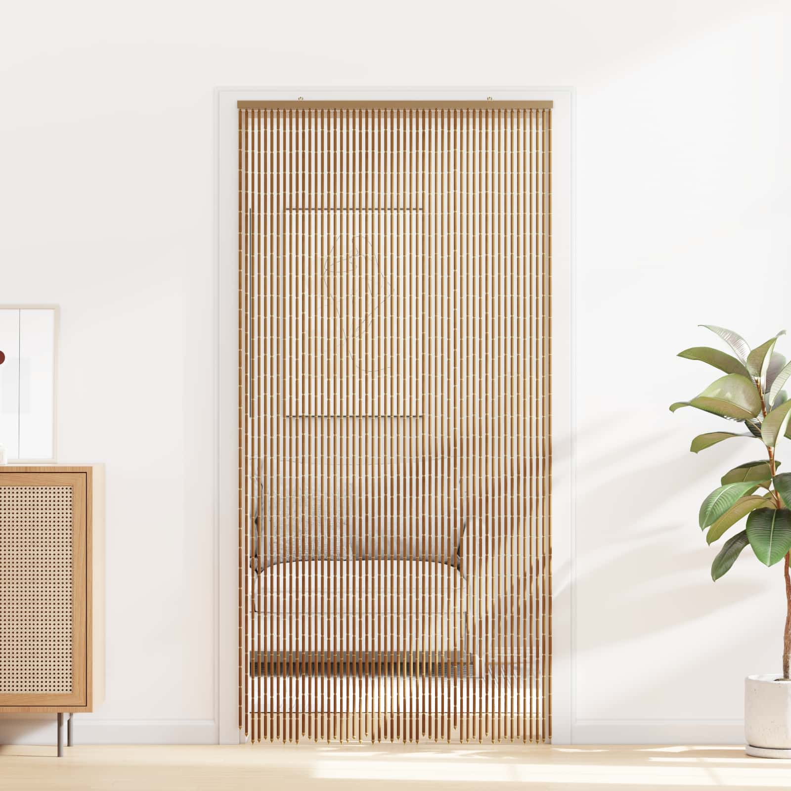 Cortina de Puerta Insectos Multicolor 100 x 200 cm Bambú