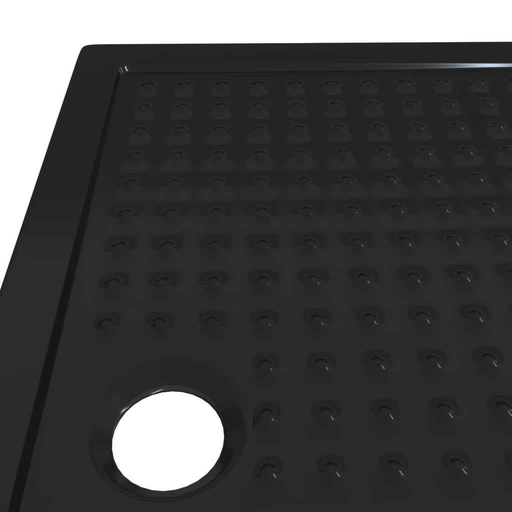 Bandeja Base de Ducha con Puntos Negro 120 x 80 x 4 cm ABS