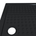 Bandeja Base de Ducha con Puntos Negro 120 x 80 x 4 cm ABS