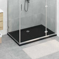 Bandeja Base de Ducha con Puntos Negro 120 x 80 x 4 cm ABS