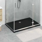 Bandeja Base de Ducha con Puntos Negro 120 x 80 x 4 cm ABS