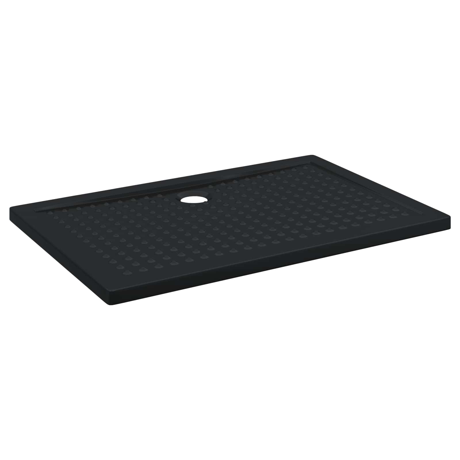 Bandeja Base de Ducha con Puntos Negro 120 x 80 x 4 cm ABS