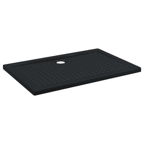 Bandeja Base de Ducha con Puntos Negro 120 x 80 x 4 cm ABS