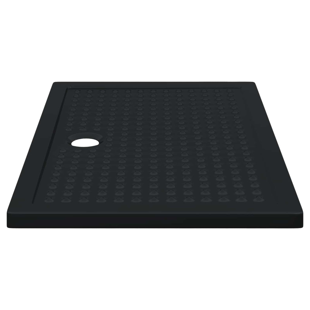 Bandeja Base de Ducha con Puntos Negro 120 x 80 x 4 cm ABS