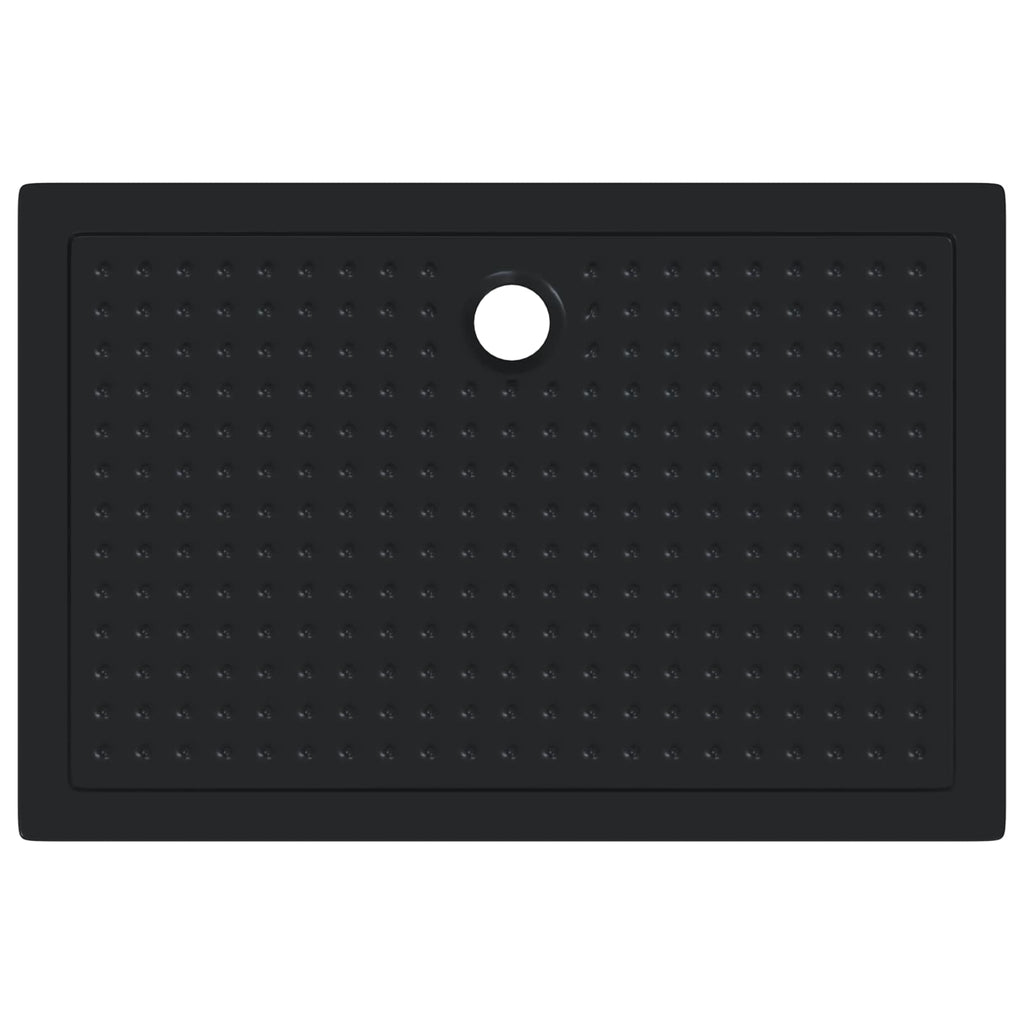 Bandeja Base de Ducha con Puntos Negro 120 x 80 x 4 cm ABS