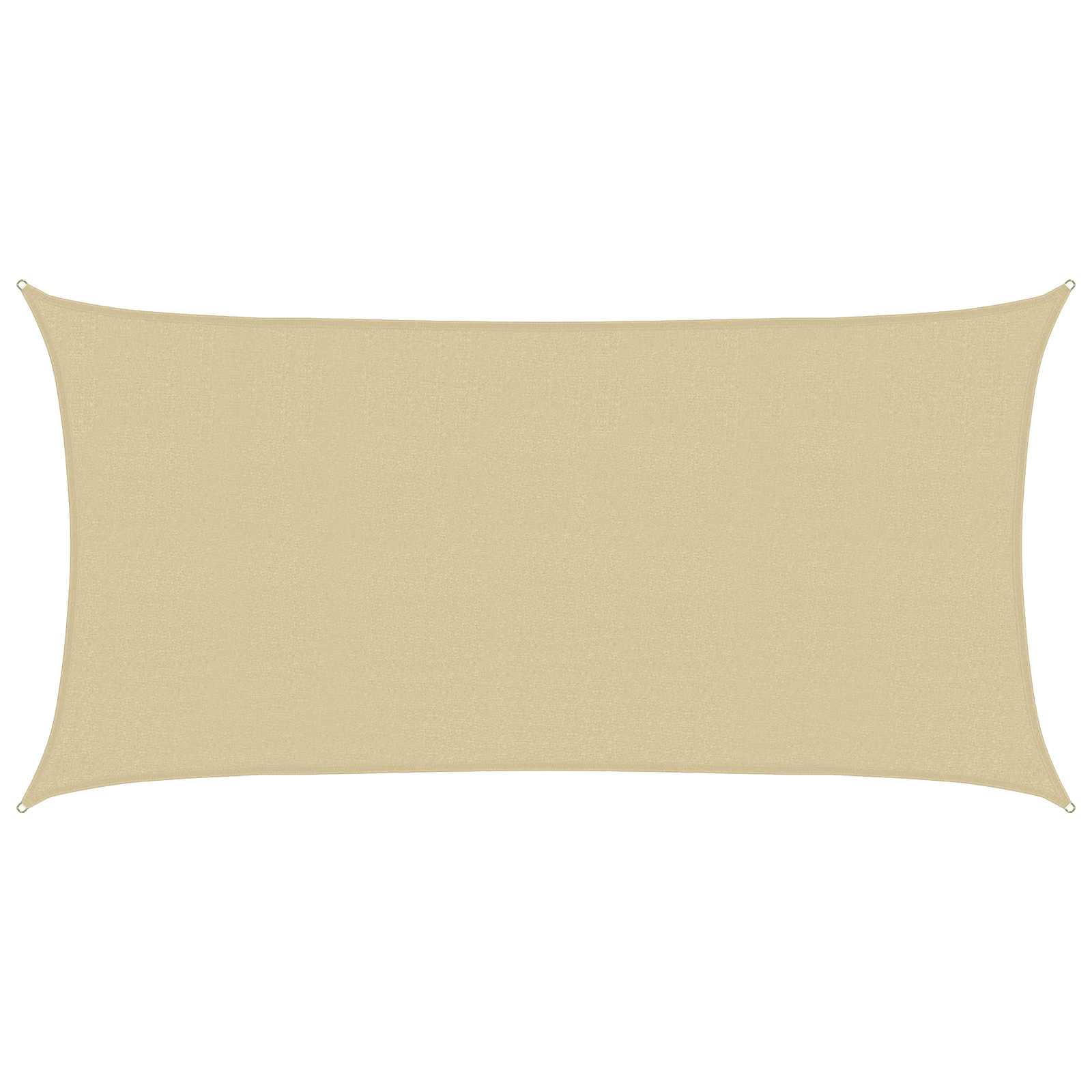 Yellow and White Shade Sail 2 x 2.5 m HDPE