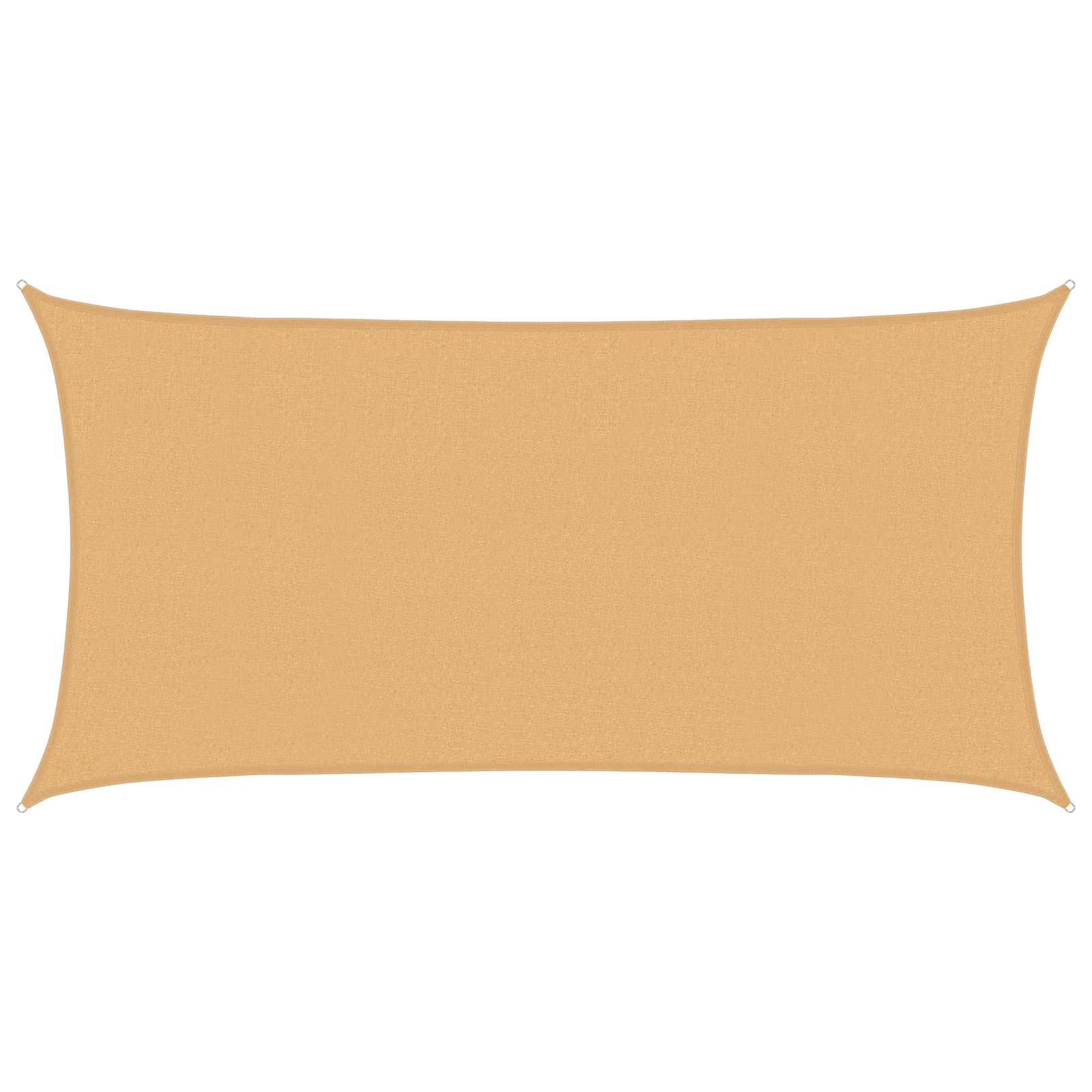 Yellow and White Shade Sail 2 x 2.5 m HDPE