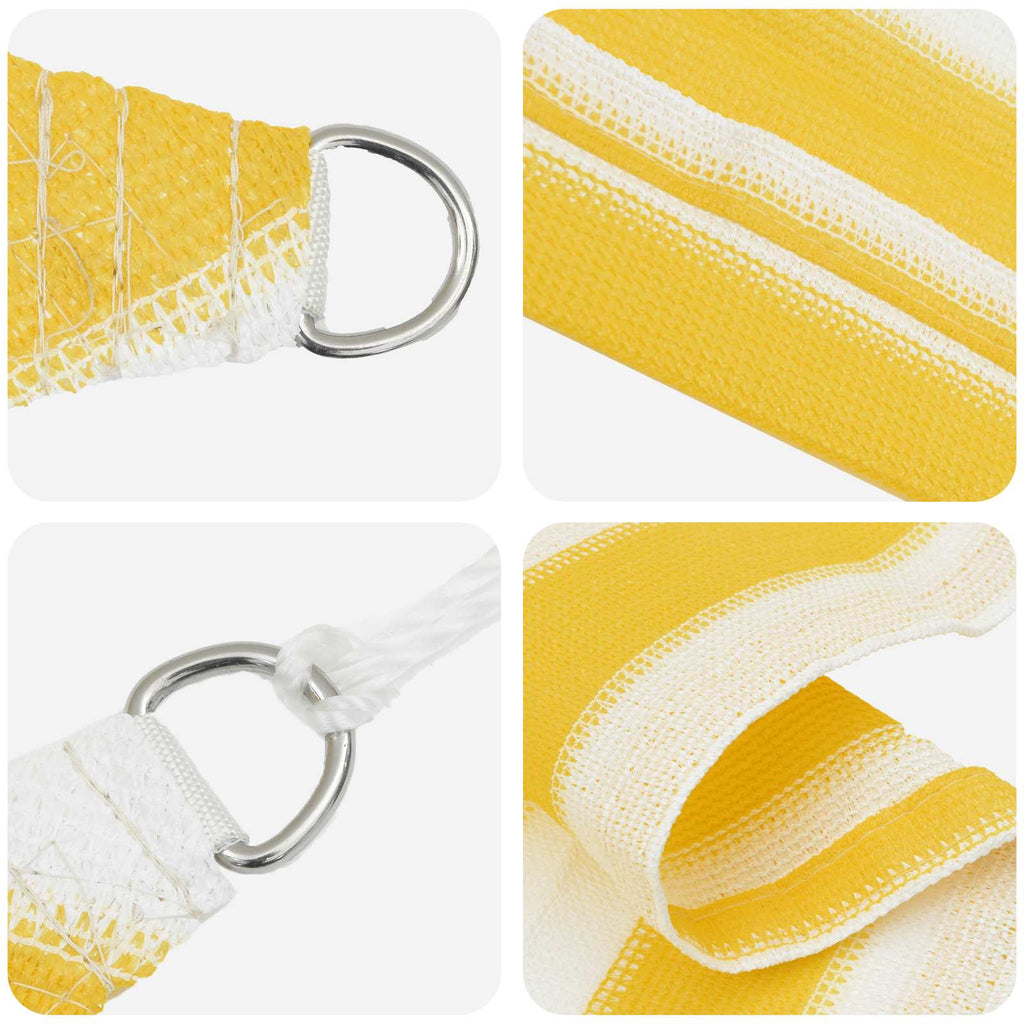 Toldo Vela Amarillo y blanco 2 x 2 m HDPE
