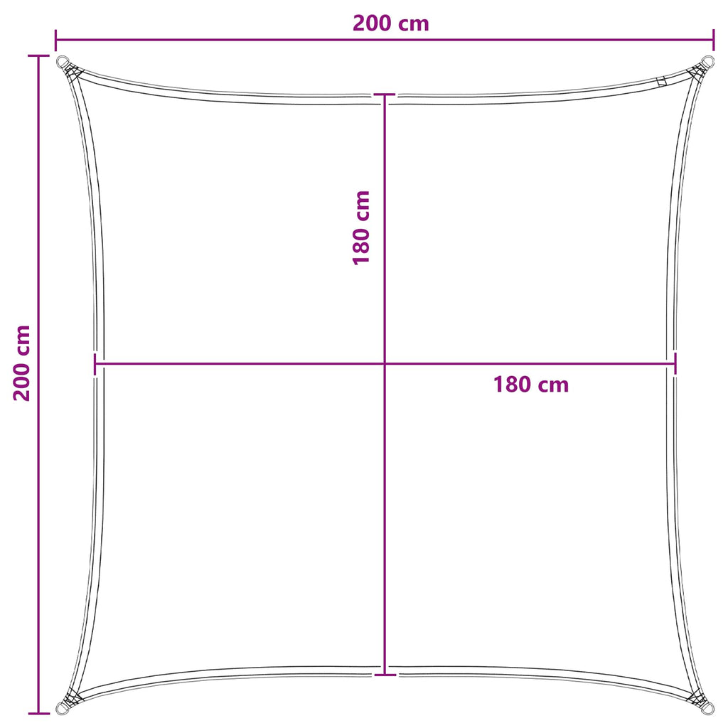 Toldo Vela Amarillo y blanco 2 x 2 m HDPE