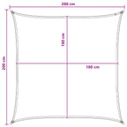 Toldo Vela Amarillo y blanco 2 x 2 m HDPE