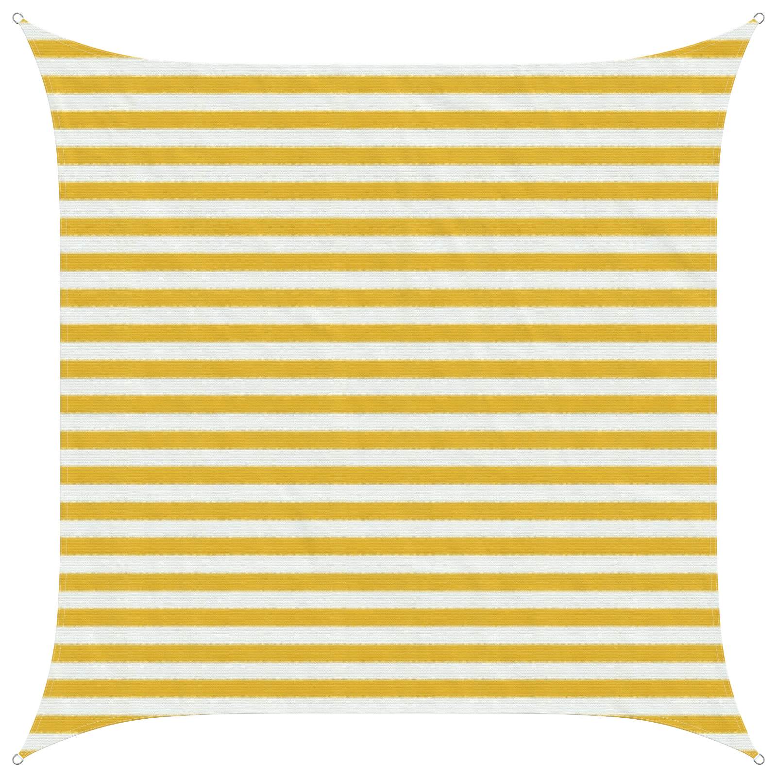 Yellow and White Shade Sail 2 x 2 m HDPE