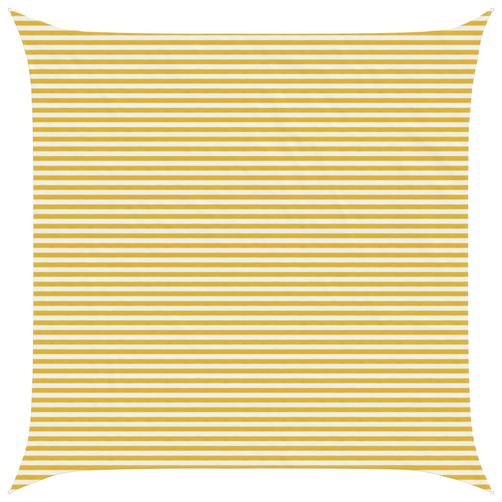 Yellow and White Shade Sail 2 x 2 m HDPE