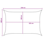 Toldo Vela Amarillo y blanco 2 x 2,5 m HDPE
