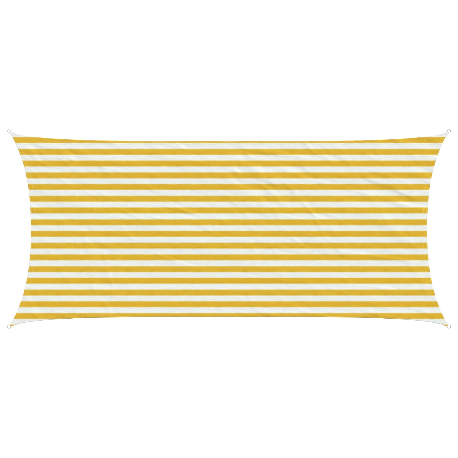 Yellow and White Shade Sail 2 x 2.5 m HDPE